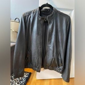 Lucky Brand leather jacket, size L bought it for 450$ but never wore it.